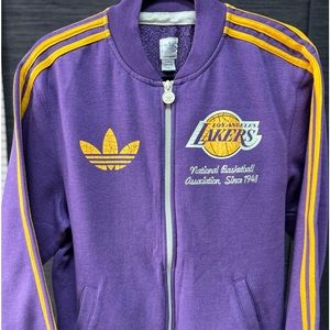 Adidas Lakers Retro Full Zip Up Jacket Size Small